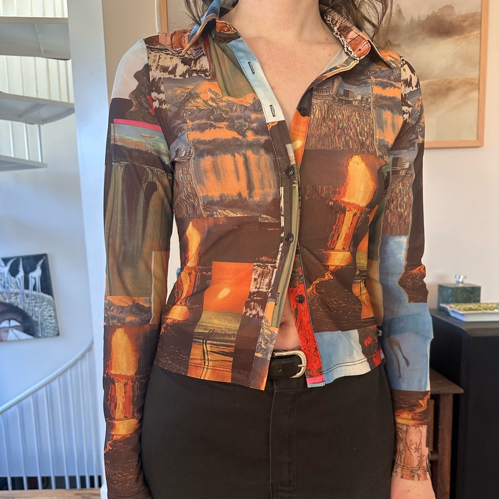 Afends Mesh Recycled Buton Up